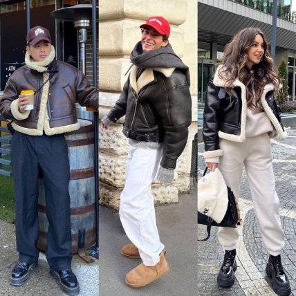 девушки и парни в стильной одежде