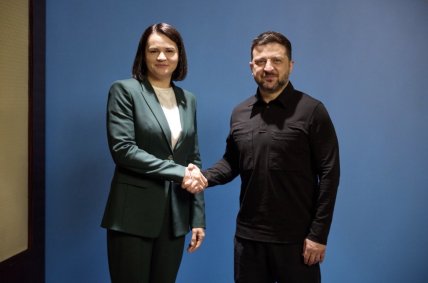 Світлана Тихановська та Володимир Зеленський. Фото Офіс президента України