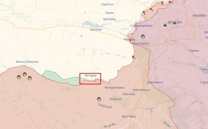 Павлівка та Вугледар на карті бойових дій