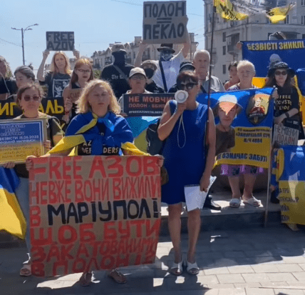 Акція на підтримку полонених у Запоріжжі