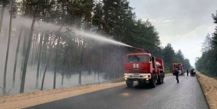 Тушение пожаров на Луганщине