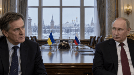 Джон Соуерс та Володимир Путін