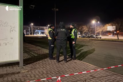 Поліцейській на місці вибуху в Миколаєві