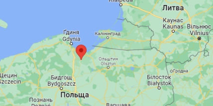 Мальборк на карте