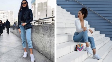 Джинсы с отворотами