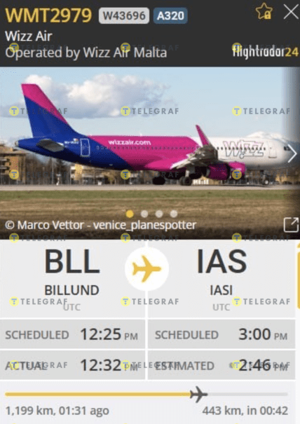 Дані про рейс