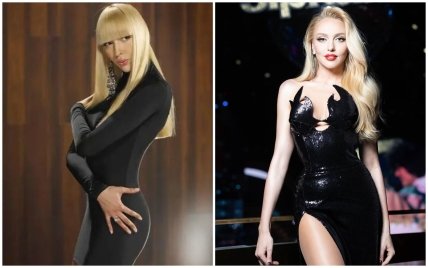 Оля Полякова в начале карьеры и сейчас