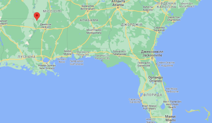 Роллінг Форк, Міссісіпі, США, карта