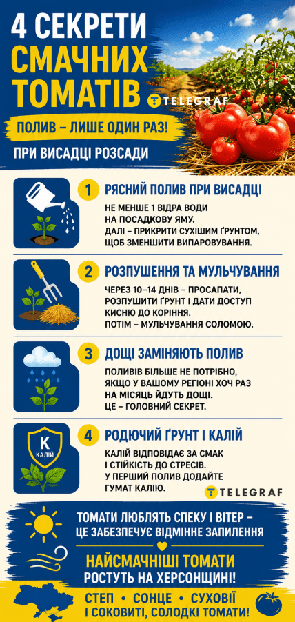 Как выращивать помидоры, чтобы не поливать