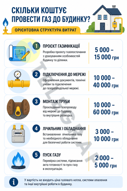 Сколько стоит провести газ?