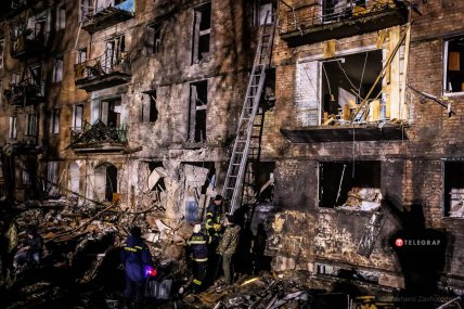 Наслідки ракетного удару по житловому будинку у Вишгороді Київській області 23.11.2022