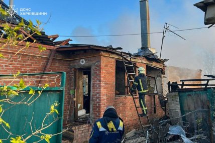 Разрушение в Харьковской области из-за российской атаки 2.05.2026