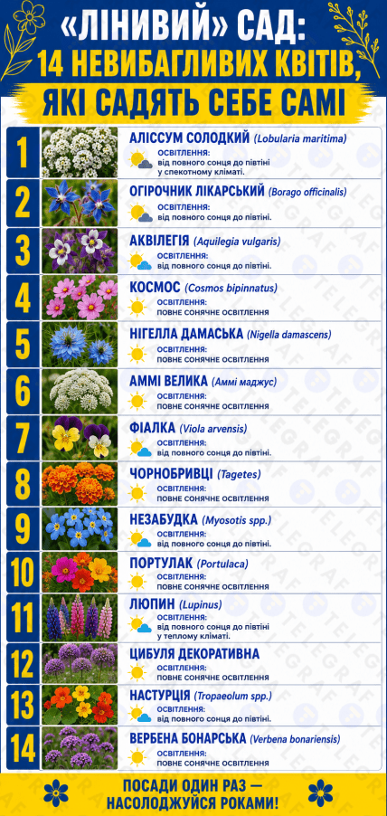Какие цветы можно посеять раз, и они будут засеваться сами в последующие годы