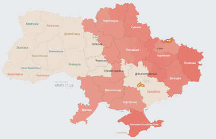 карта тревог