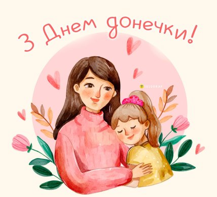 листівка з днем донечки 2025
