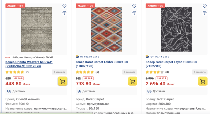 Скільки коштують килими