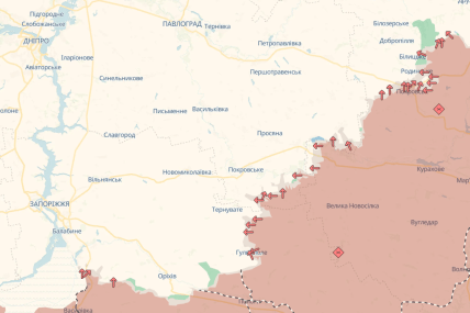 Карта боїв на межі Дніпропетровської області 19.12.2025