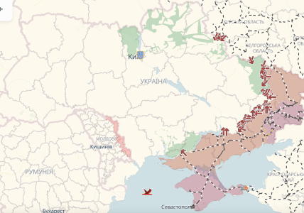 Карта Украины и оккупированных территорий сейчас