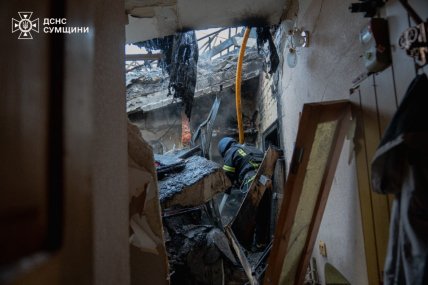 Руйнування через удар РФ по Сумах 10.04.2026