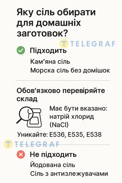 Як обрати сіль для консервації