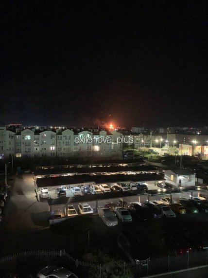 Пожежа у порту Севастополя після атаки дронів