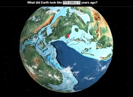 Расположение Киева во времена Юрского периода