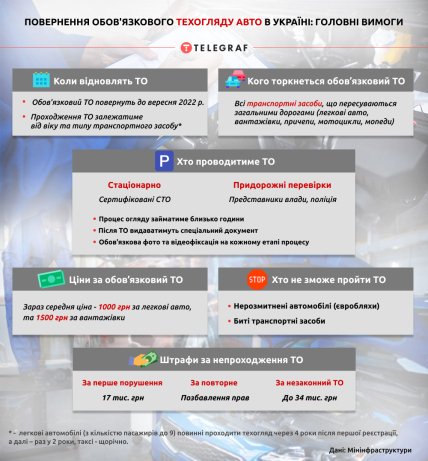 Техогляд в Україні 2022 інфографіка