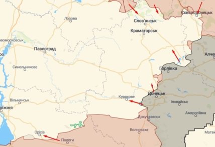 Карта підготовлюваних росіянами наступів на Донбас