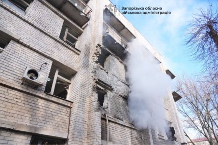 Удар по пологовому будинку у Запоріжжі 1 лютого