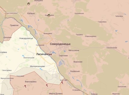 Карта боев за Лисичанск