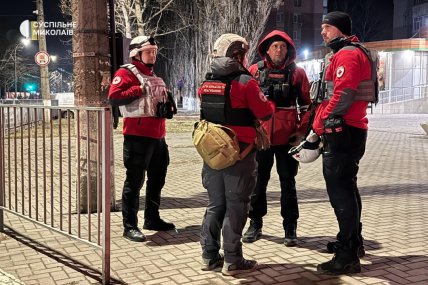 Медики на місці вибуху в Миколаєві