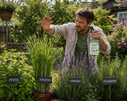 М’ята, лемонграс, лаванда та розмарин допомогають позбутися ос у саду