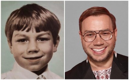 Андре Тан в детские годы и сейчас