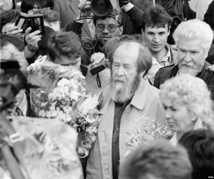 Александр Солженицын после возвращения в Россию, май 1994 года