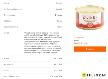 Банка рибних консервів Вигода кілька чорноморська у томатному соусі