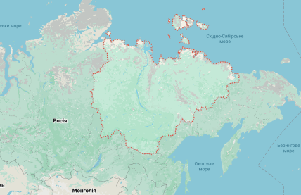 Якутия на карте