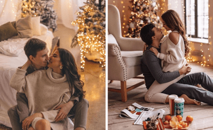 ідеї фото біля ялинки, новий рік, фотосесія