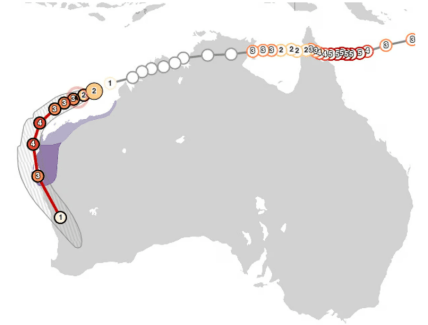 Шлях тропічного циклону Нарелл
