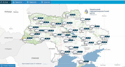 Погода у Києві 22 січня, мороз, сніг, температура