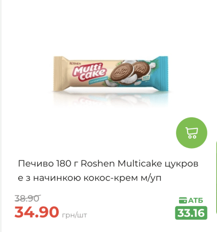 Цены на печенье MULTICAKE в 2025