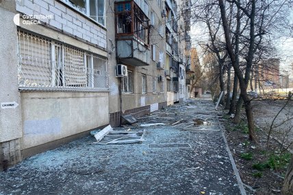 Последствия российского удара дронами по Одессе