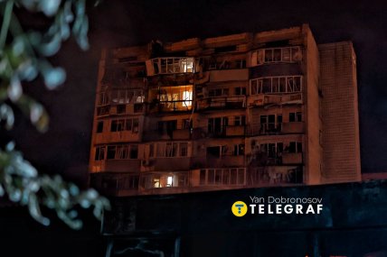 Наслідки атаки у Солом'янському районі. Фото: Ян Доброносов "Телеграф"