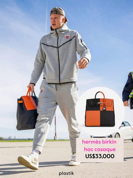 Ерлінг Голанд з сумкою hermes birkin hac cosaque