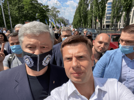 Петро Порошенко та Олексій Гончаренко