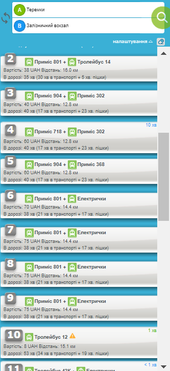 Як добратися на вокзал з Теремків