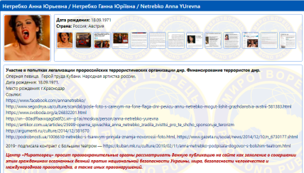 Анна Нетребко в Миротворце