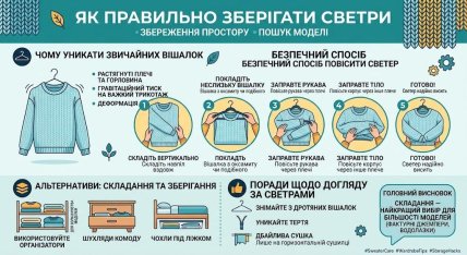 Как правильно хранить свитера