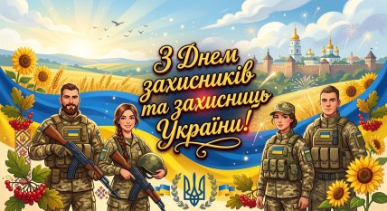 День захисників та захисниць України, вітання, листівки, картинки