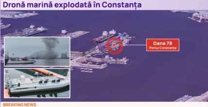 Место взрыва дрона в Румынии