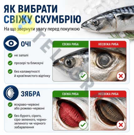 Як вибрати свіжу скумбрію